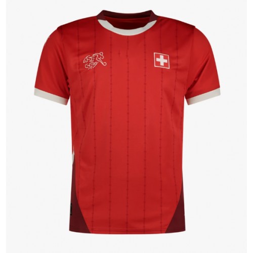 Maglia Calcio Svizzera Prima Divisa Europei 2024 Manica Corta